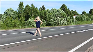 Dropping My Panties on the Road