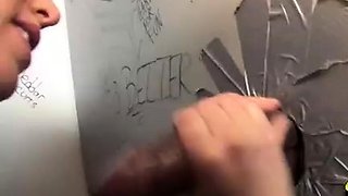 Husband watches Milf Suck Glory Hole cock