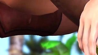 Teenage virgin girl roller gets fucked by a big black cock outdoor