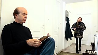 Mature Stud Pounds Young Sex Machine with Deepthroat,