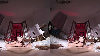 Maid delivers sensual uniform blowjob in VR hardcore passion