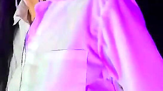 Brunette with Big Ass Gets Two Dicks in Glory Hole