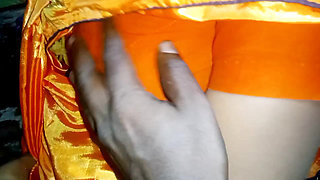 Indian mallu aunty saree changing enjoying with young man