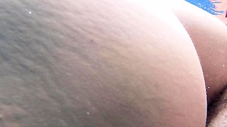 German slut on vacation at the pool anal fucked POV