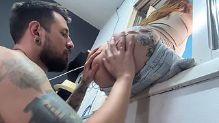 Camila Vegas - Anal in the Window Facing the Neighborhood & Thick Creampie