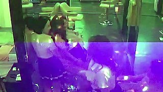 Hot Asian Brothel Girls Take Turns Sucking Cocks