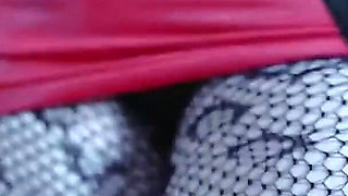 Sexy MILF with Big Natural Body Teasing in Latex Catsuit, Free Porn XXX Rubber Video