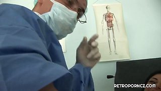 Horny Doctors Fake Tits Handjob
