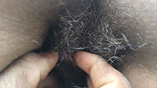 The beautiful girl of the country called her boyfriend in the field and got her.