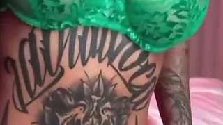 Tattooed MILF Blows Stepdad Sloppily Then Doggy in Shower