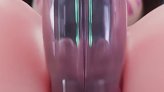 D.va - Clit Stroker & Anal Fuck Machine Squirt Overwatch 3D Fetish Porn
