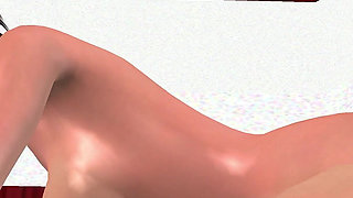 Animated 3D Cartoon Porn - Beautiful Girl Bent Over Bed with Cucumber & Anal Plug Multiple Orgasms