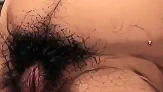 Pregnant Hairy Bush Masturbation - Wet Hairy Pussy Rubbing & Creamy Orgasm