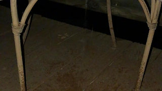 Wife pissing outside