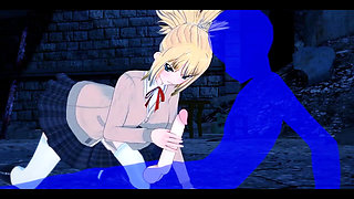 Dr Stone Hentai - Kohaku Boobjob and Handjob - Japanese Asian Manga Anime Game Porn