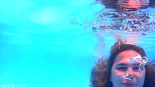 Breath Holding Underwater in Pool