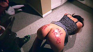 Brunette babe Gia Paige pleases Mirko with a sloppy BJ and naughty sex in various positions