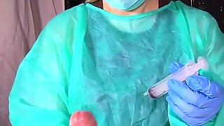 Nurse Decided to Try Out My Dick in Practice, Fast Jerking off