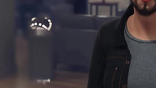A Lonely Coffee Boy Fucked and Creampied the Hot MILF Boss