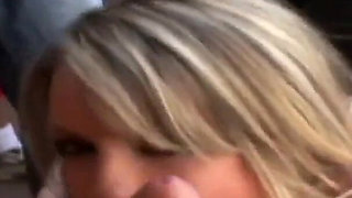 Tattooed blonde Courtney Cummz is gang banged by big cocks