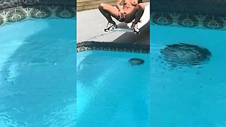 - Squirting in the Neighbor's Pool