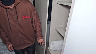 A thief enters my house and ends up fucking me and leaving all his milk in my