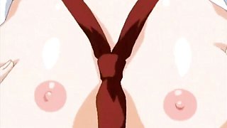 A busty anime boss hires him once his big dick passes the interview in bed
