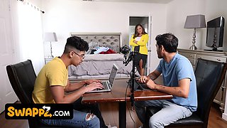 Swappz Big Assed Busty Cougars Mellanie Monroe And Ms. Visual Swap And Fuck Their Latino Stepsons