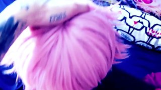 Close up teen foot worship