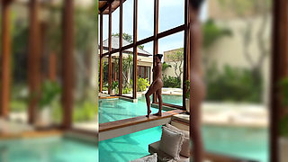 Chill Day on Villa, Tease in the Pool, Shower