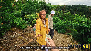 HUNT4K. She sucked a dick and kissed her BF after