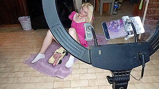 College Girl Gets Her Pussy Fucked with Rc Car