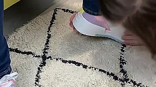 Human Shoe Cleaner - He Has to Lick Legs That Demolish Him! - Dave Moon - Jennifer - Bbusting (licking)
