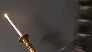 Dominating girl spanks the masked guy