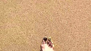 Foot fetish Handjob POV