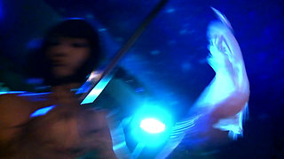 Hot Pool Table Gangbang with Pole Dancing Tease