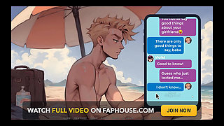 My New Girlfriend Taboo Hentai Game Ep.26 Naughty Step Sisters Going Topless at the Beach!