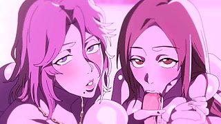 Orihime and Rangiku  -hentai anime