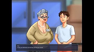 Mature Granny Gives Deep Throat Blowjob - Summertime Saga Hentai