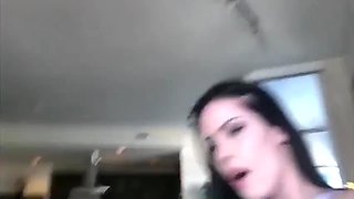 BRINA DILDO GYM SHORTS: Cowgirl, Babe  Brunette Porn