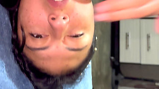 Very hot schoolgirl gets disturbed in front of a stranger