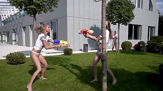 Lesbians Gina & Veronica devour each other's naturals, toys drenched in lust