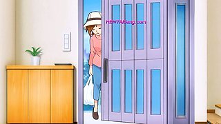 Naked anime beauty mounts BF in bath for deep messy grind