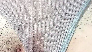 Korean Woman Sits on Top of a Cock with Her Narrow Slit, Creampie and Wet Panties