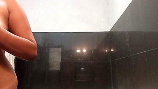 Sri Lankan Girl Musterbation in Bath Room with Dildo Lust with Big Boobs and Wet Pussy