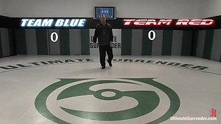 6 VS 6 womens' erotic wrestling - losers get gangbanged!