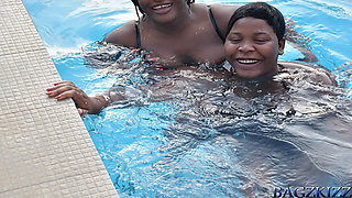 Unique Underwater Shots of Two Black Lesbians