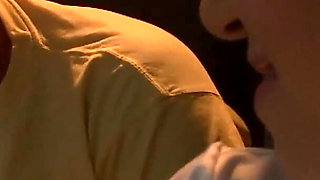 Riding his cock in a public restroom