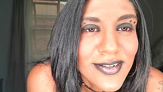 Desi Slut Dirty Talking While Playing, Displaying Her Tongue and Soft Lips