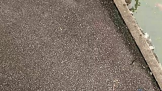 Hitch hiking teen outdoor public fuck in this hd video